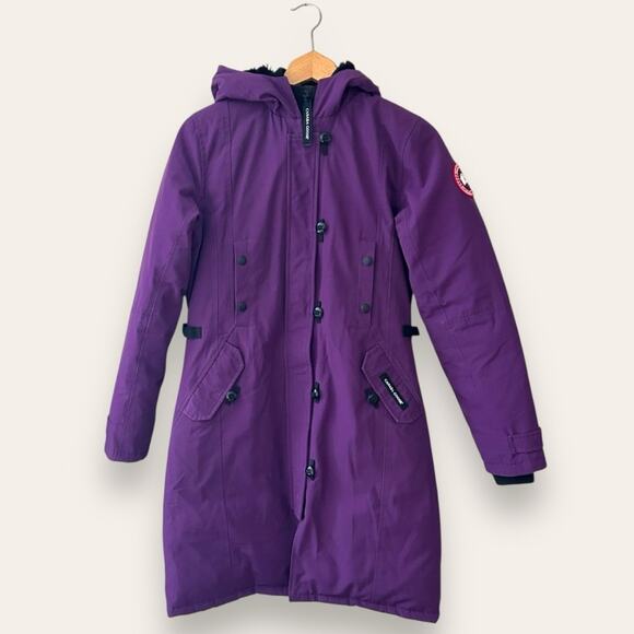 Canada Goose Kensington Parka Down Coat Jacket Purple Small Women’s - Picture 1 of 16